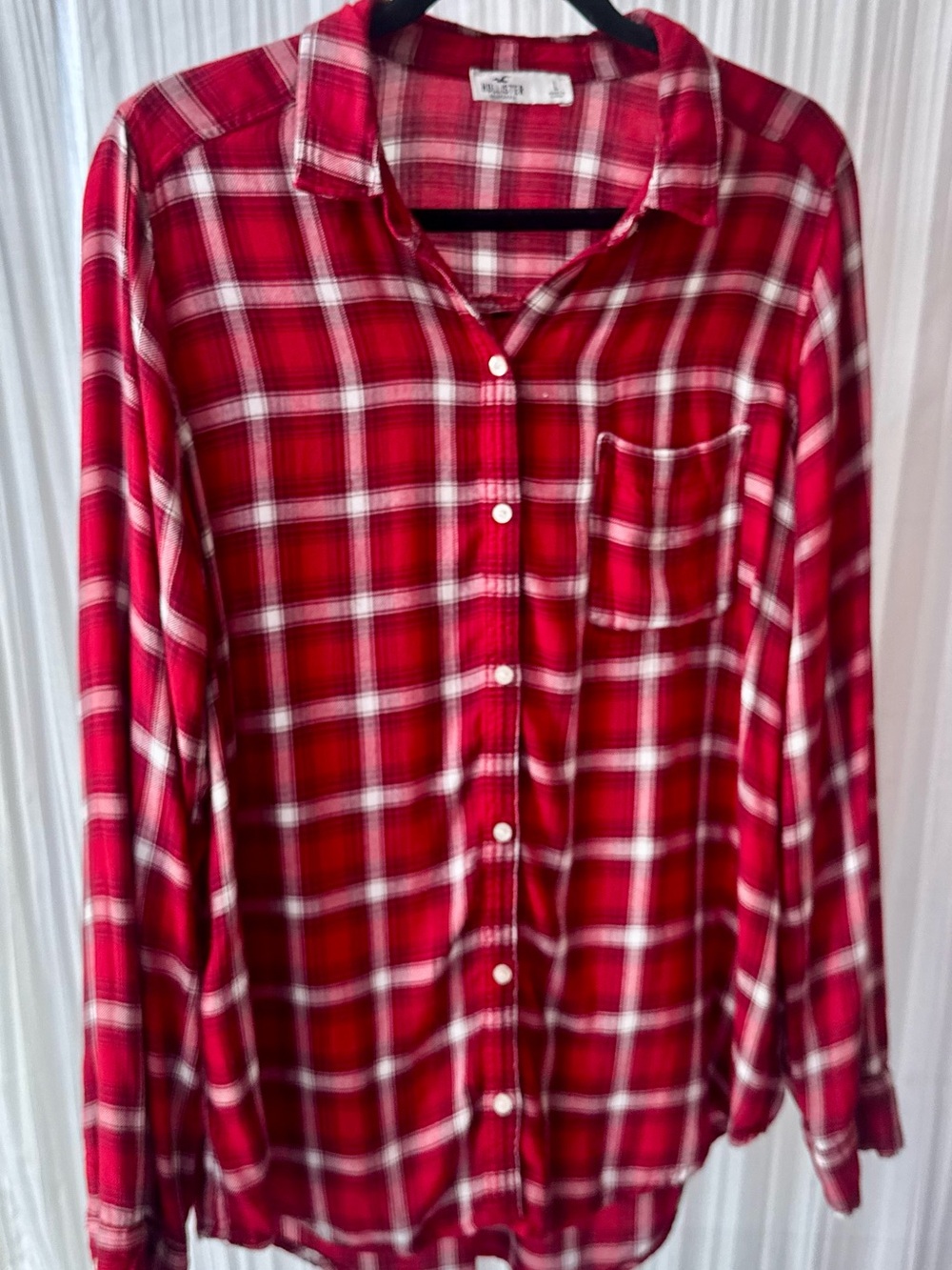 Hollister Red Plaid Shirt